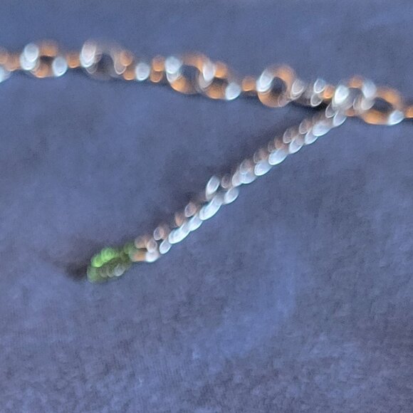 Mushroom Charm Necklace - Dark Green Leaves - Stainless Steel - Picture 3 of 3